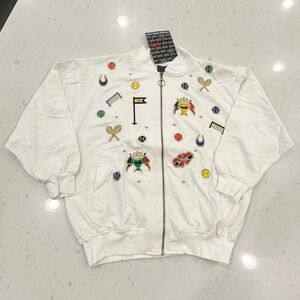 Mureli Tennis Jacket with Colorful Embroidered Patches NWT